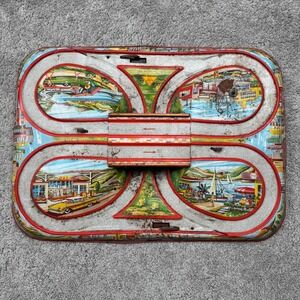 Vintage 1960 Ohio Art Technofix Mechanical Tin Hi Way Road NO CARS READ INFO